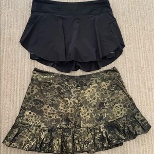 Adorable tennis skirts: Lotto and lululemon